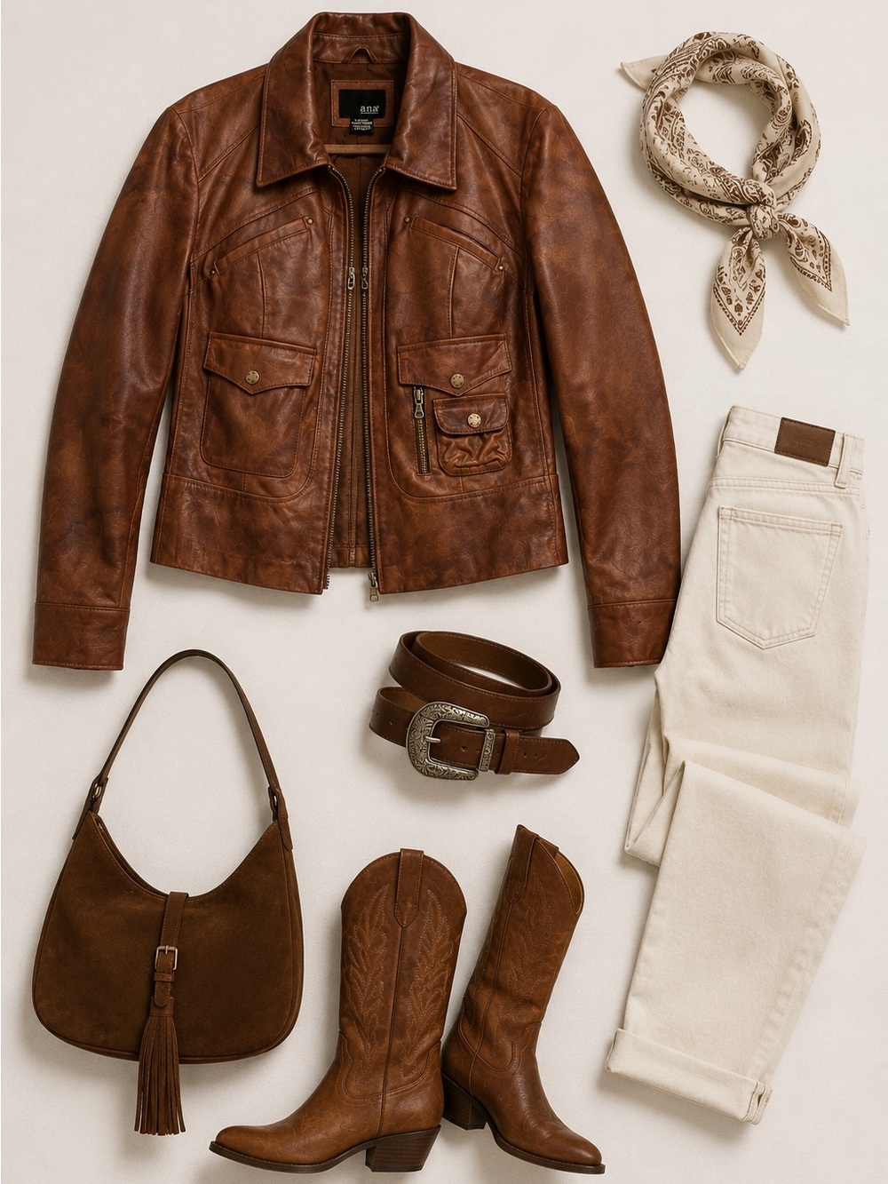 A.N.A. Genuine Leather Jacket - Picture 2 of 13